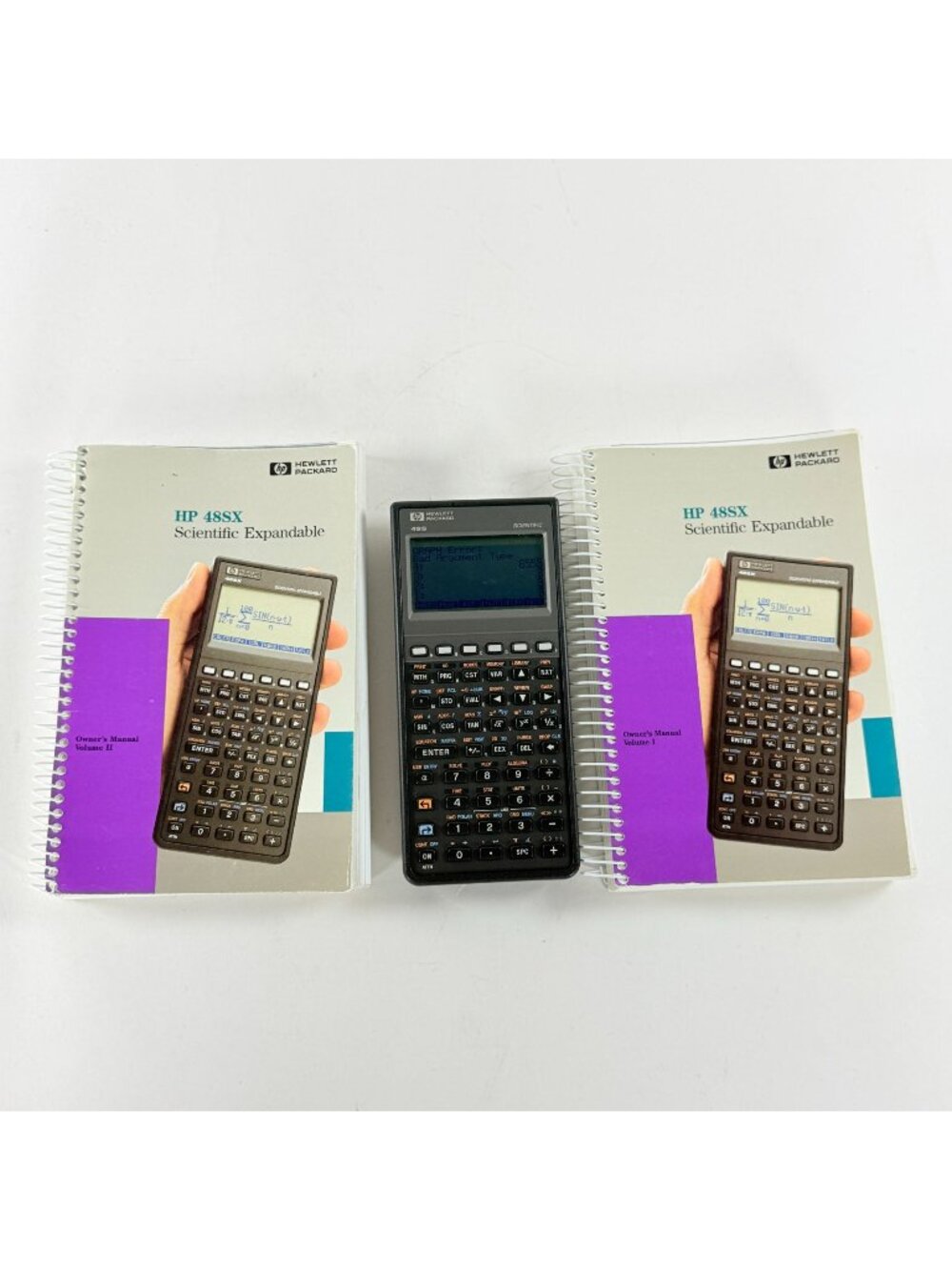 HP 48S Graphing Calculator Hewlett Packard Tested Case Box Manual Vintage